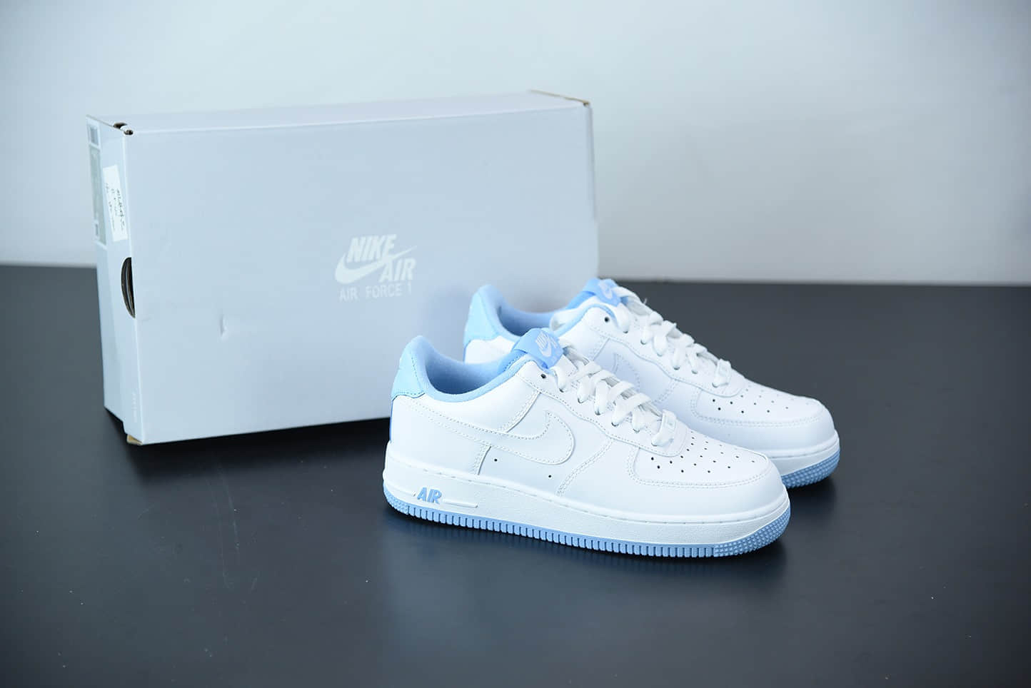 耐克 Nike Air Force 1 White Hydrogen Blue'(GS)白蓝空军一号经典低帮百搭休闲运动板鞋纯原版本 货号：CD6915-103