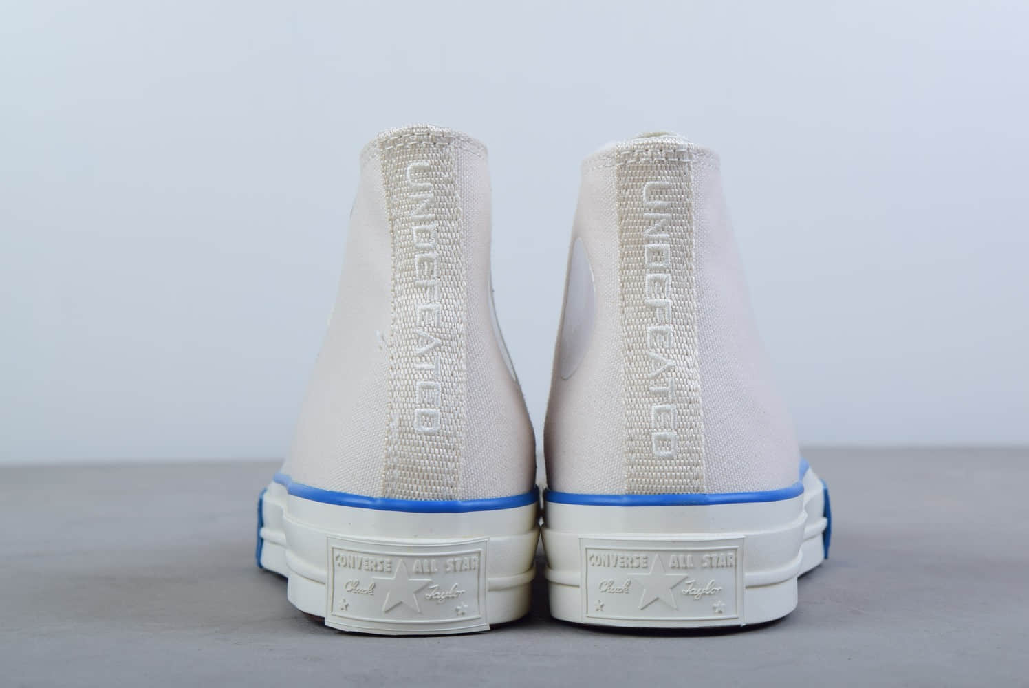 匡威Converse x undefeated 洛杉矶潮牌合作款白蓝高帮帆布鞋纯原版本 货号：171161C