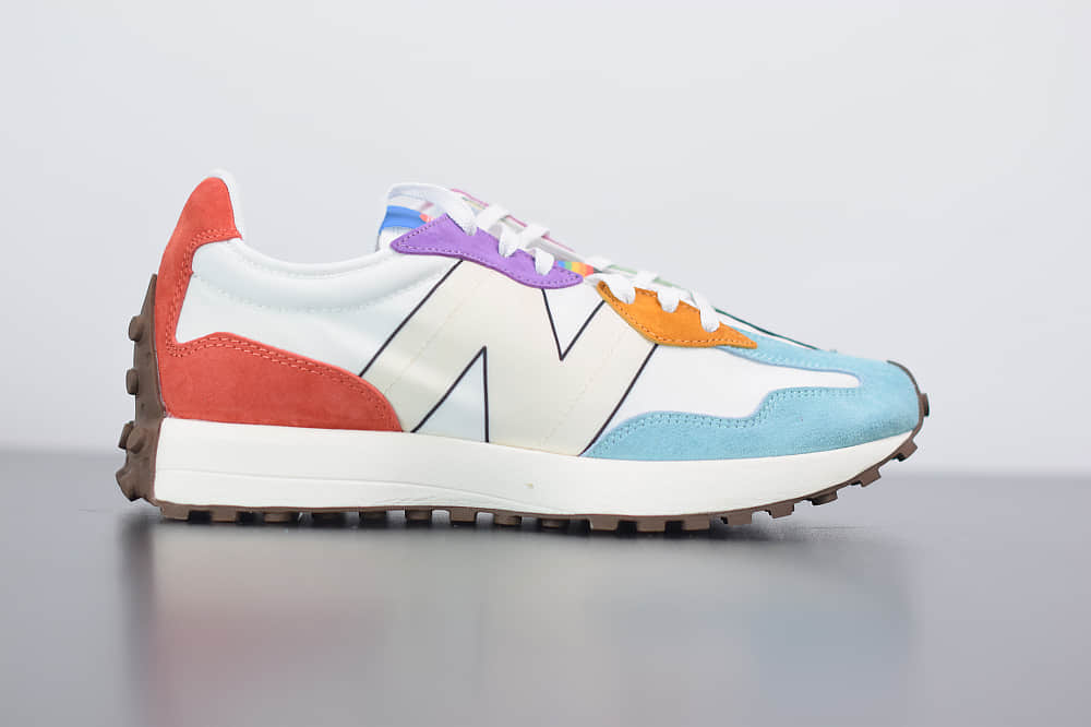 新百伦New Balance MS327系列骄傲月限定彩虹拼接复古休闲运动慢跑鞋纯原版本 货号：MS327PRD