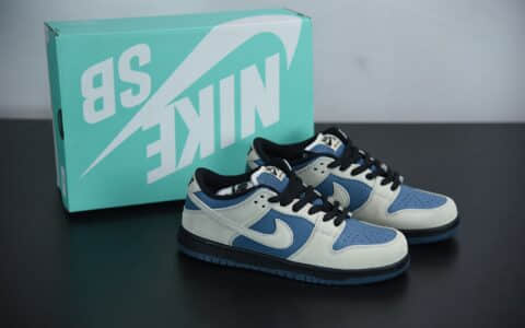 耐克Nike Dunk SB Low pro 王一博同款灰蓝配色波多尔蓝白低帮板鞋纯原版本 货号：BQ6817-200