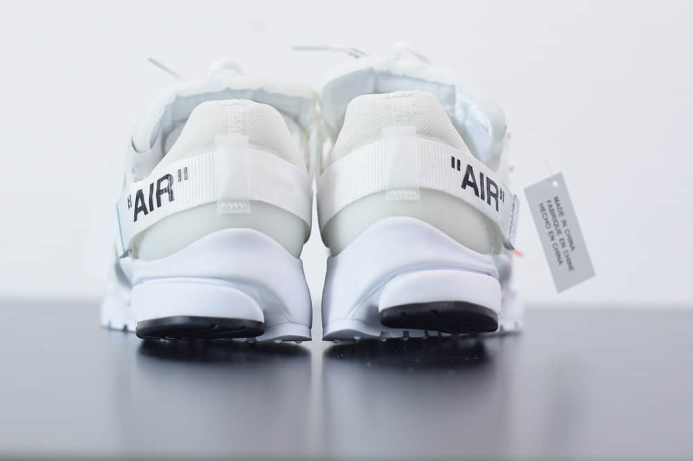 耐克Off-White x Nike Air PrestoOpposites Black 2.0一代耐克王白黑橘休闲运动百搭慢跑鞋纯原版本 货号：AA3830-100