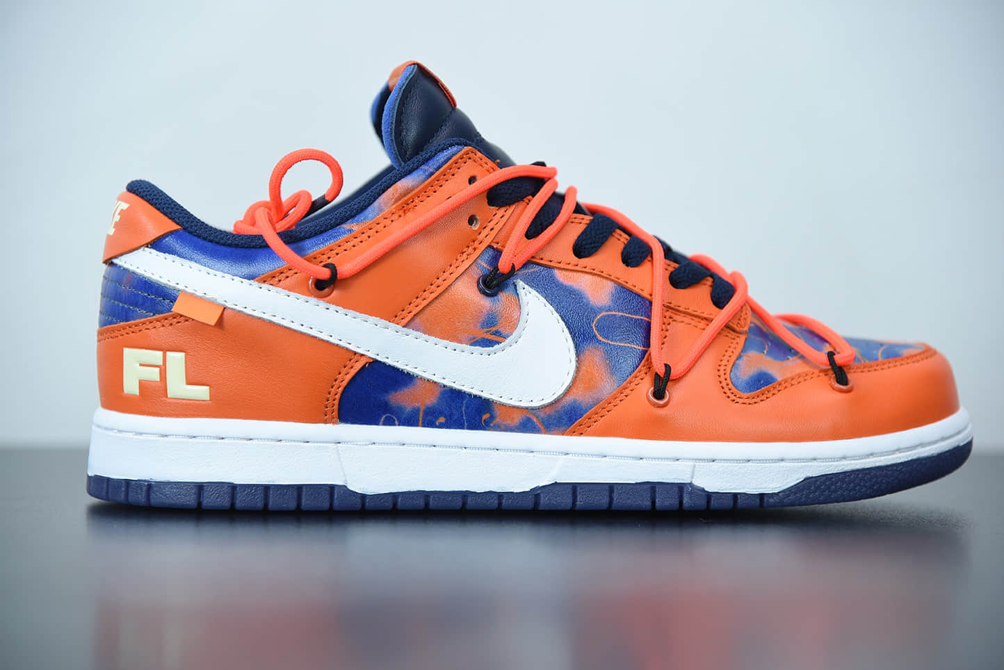 耐克Futura x Nike SB Dunk LowUNC BlueWhite OW北卡蓝白亮橘扎染扣篮系列低帮经典百搭休闲运动板鞋纯原版本 货号：DD0856-801