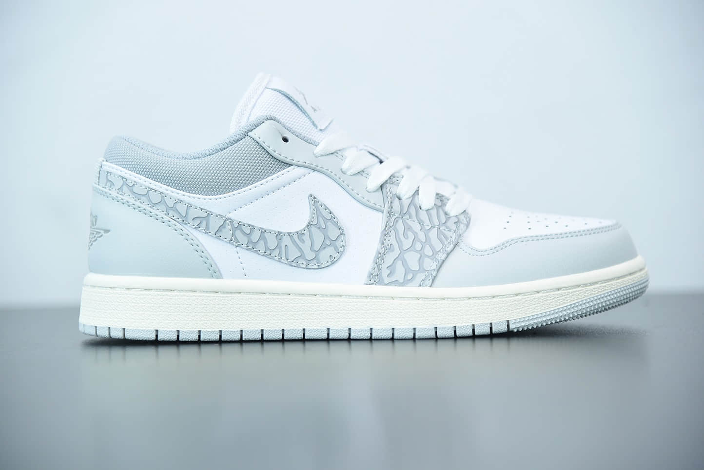 乔丹Air Jordan 1 Low PRM“Elephant Print”灰白大象低帮文化休闲板鞋纯原版本 货号：DH4269-100