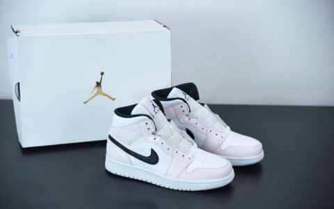 乔丹Air Jordan 1 Mid 玫瑰粉中帮女子文化休闲鞋纯原版本 货号：BQ6472-500