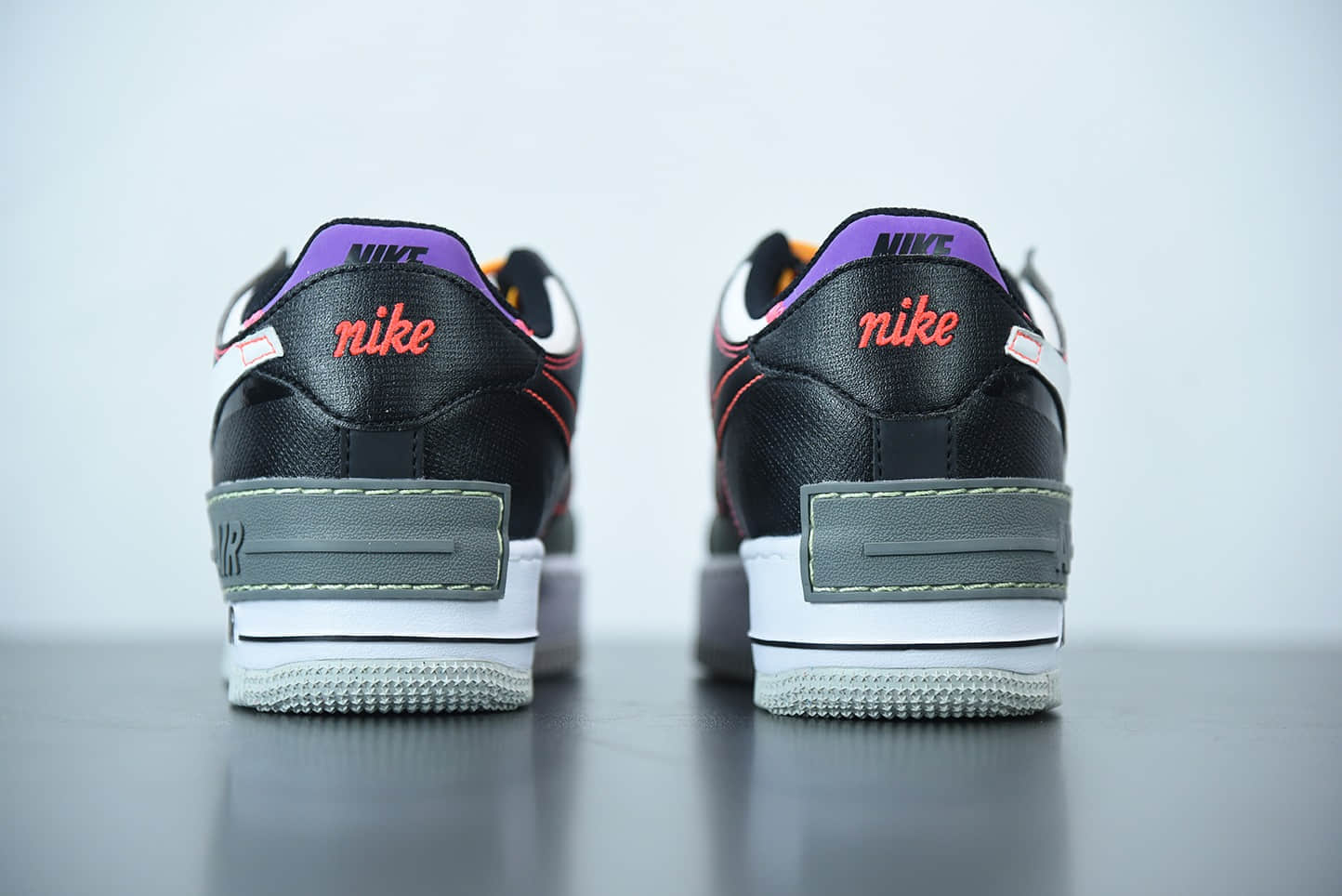 耐克Nike Air Force 1 Shadow Rtl 马卡龙电竞黑空军一号轻量增高低帮百搭板鞋纯原版本 货号：DC2542-001