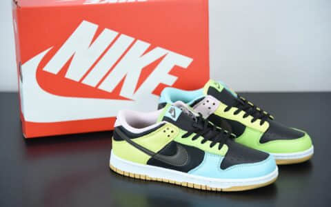 耐克 Nike SB DUNK Low “Free 99”系列白浅巧克力色罗马绿色多彩拼接休闲板鞋纯原版本 货号：DH0952-001