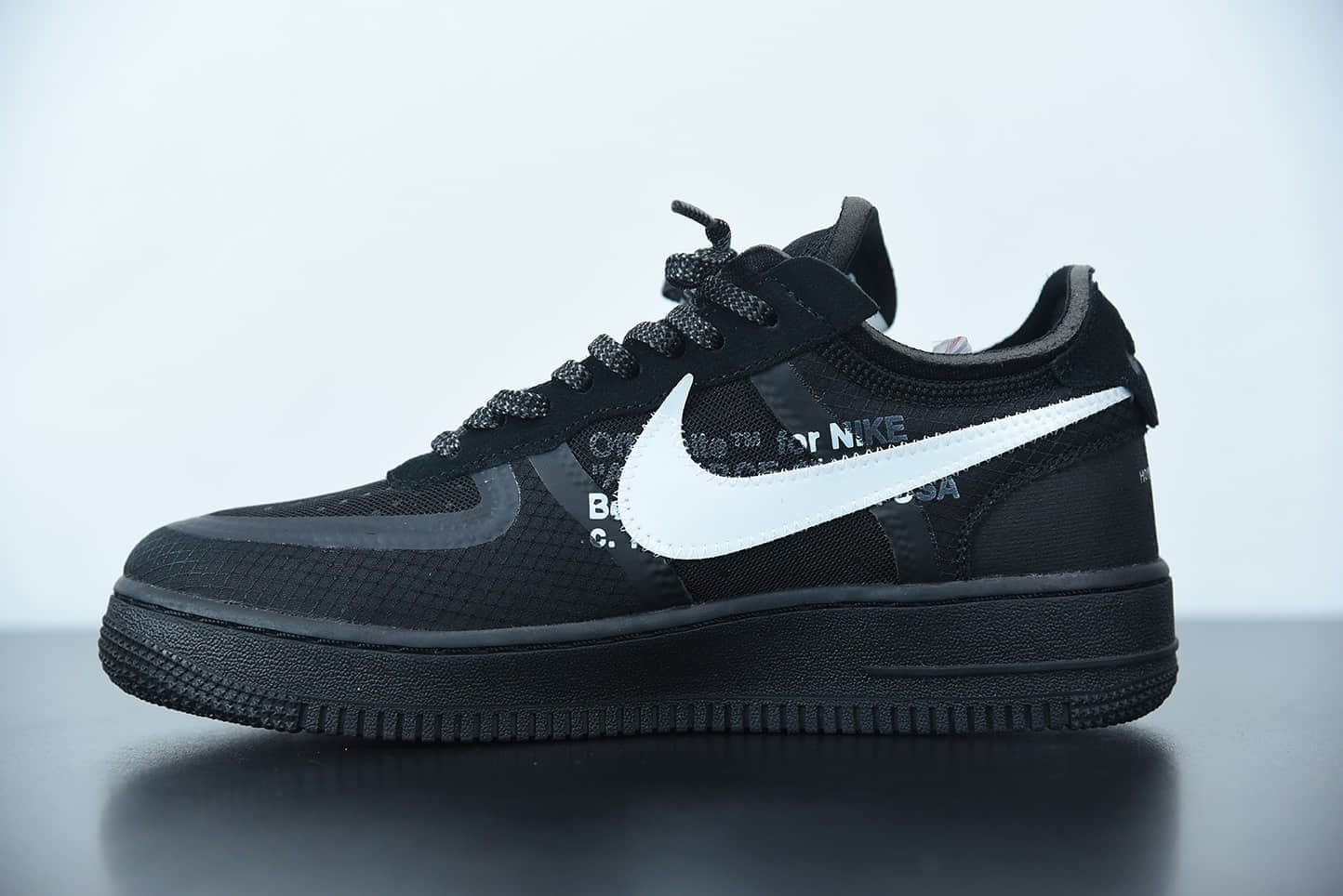 耐克Nike OFF-WHITE x Air Force 1 OW联名空军一号白黑低帮休闲板鞋纯原版本 货号：AO4606-001
