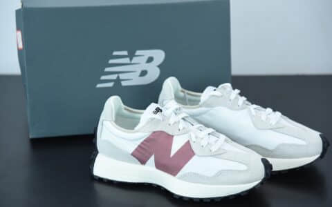 新百伦New balance MS32系列灰白红标复古休闲运动慢跑鞋纯原版本 货号：WS327CD