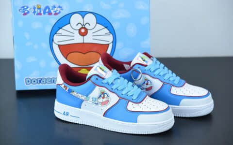 耐克Doraemon x Nike Air Force 1哆啦A梦联名空军一号低帮运动休闲板鞋纯原版本 货号：BQ8988-106