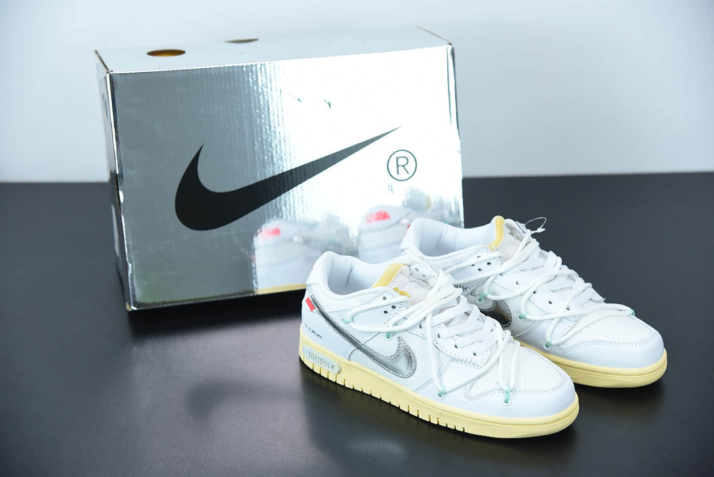 耐克 Off White x Futura x Nike Dunk Low Black Orange 三方联名黑橙解构板鞋纯原版本货号：DM1602-127
