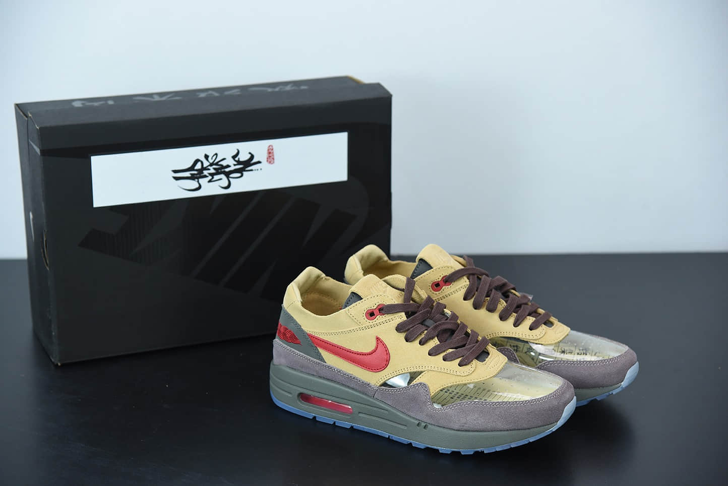 耐克CLOT x Nk Air Max 1 “Tea Leaf Brown”“死亡之吻”茶叶中国限定气垫休闲鞋纯原版本 货号：DD1870-200