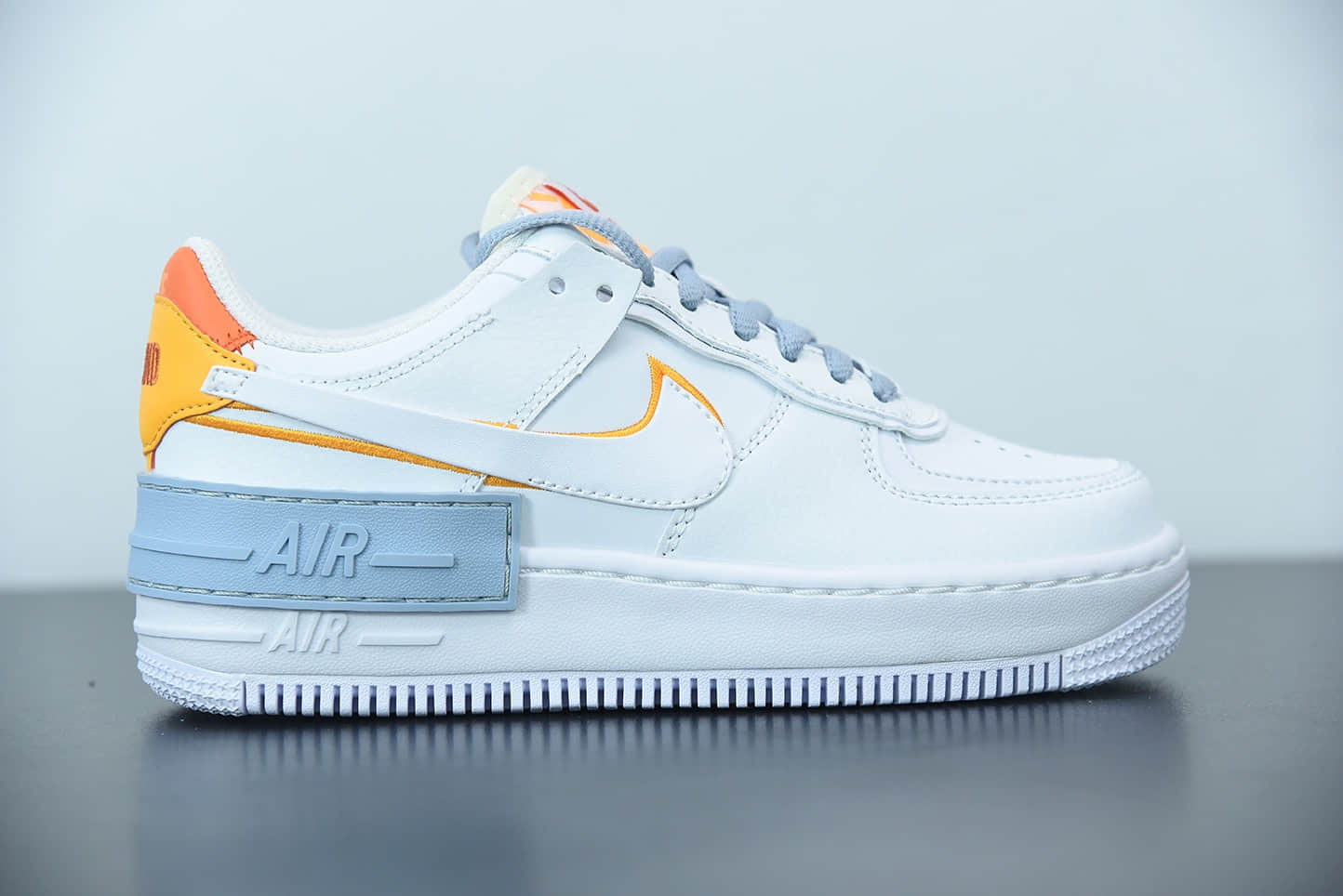 耐克 Nike Air Force 1 Shadow 白兰橙马卡龙空军一号轻量增高低帮百搭板鞋纯原版本 货号：DC2199-100