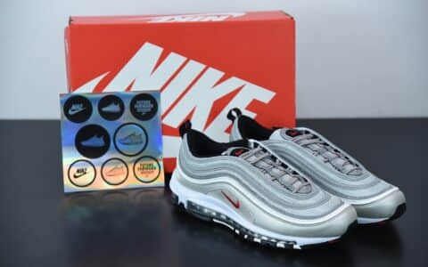 耐克 Nike Air Max 97 Premium OG QS“Silver Bullet” 2019版”银子弹反光百搭复古气垫休闲运动慢跑鞋纯原版本 货号：884421-001