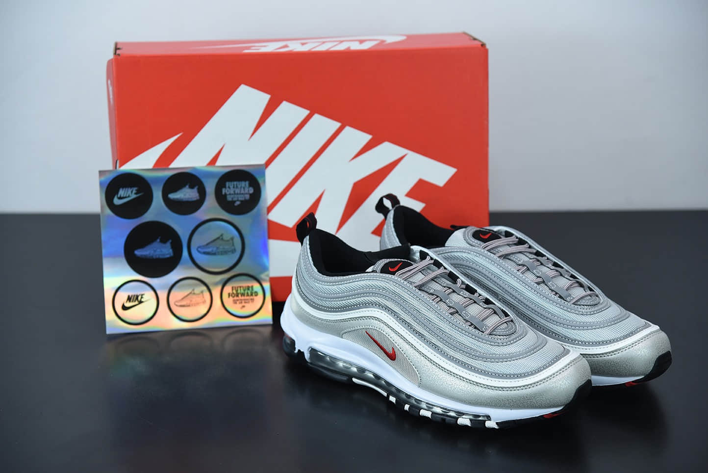 耐克 Nike Air Max 97 Premium OG QS“Silver Bullet” 2019版”银子弹反光百搭复古气垫休闲运动慢跑鞋纯原版本 货号：884421-001
