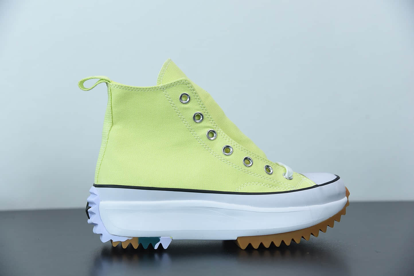匡威Converse Run Star x JW Anderson 联名黄色松糕厚底高帮帆布鞋纯原版本 货号：571112C