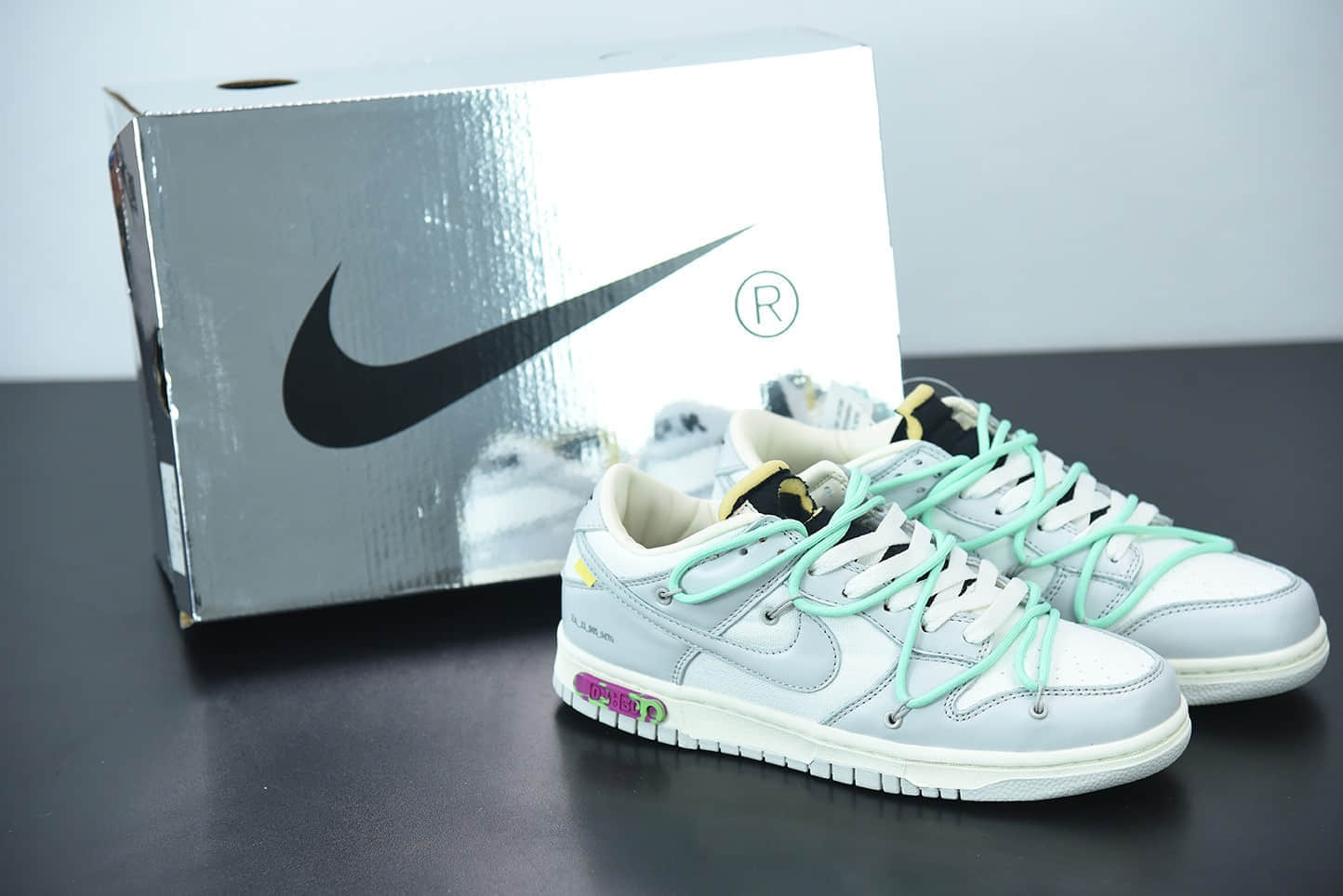 耐克0ff-White x NIke Dunk Low“04 of 50” OW 白灰色扣篮系列低帮经典百搭休闲运动板鞋纯原版本 货号：DM1602-114