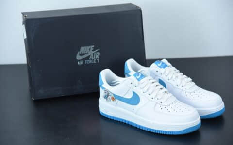 耐克The Space Jam x Nike Air Force 1 '07 LowHare白蓝兔八哥与劳拉兔空军一号经典低帮百搭休闲运动板鞋纯原版本 货号：DJ7998-100