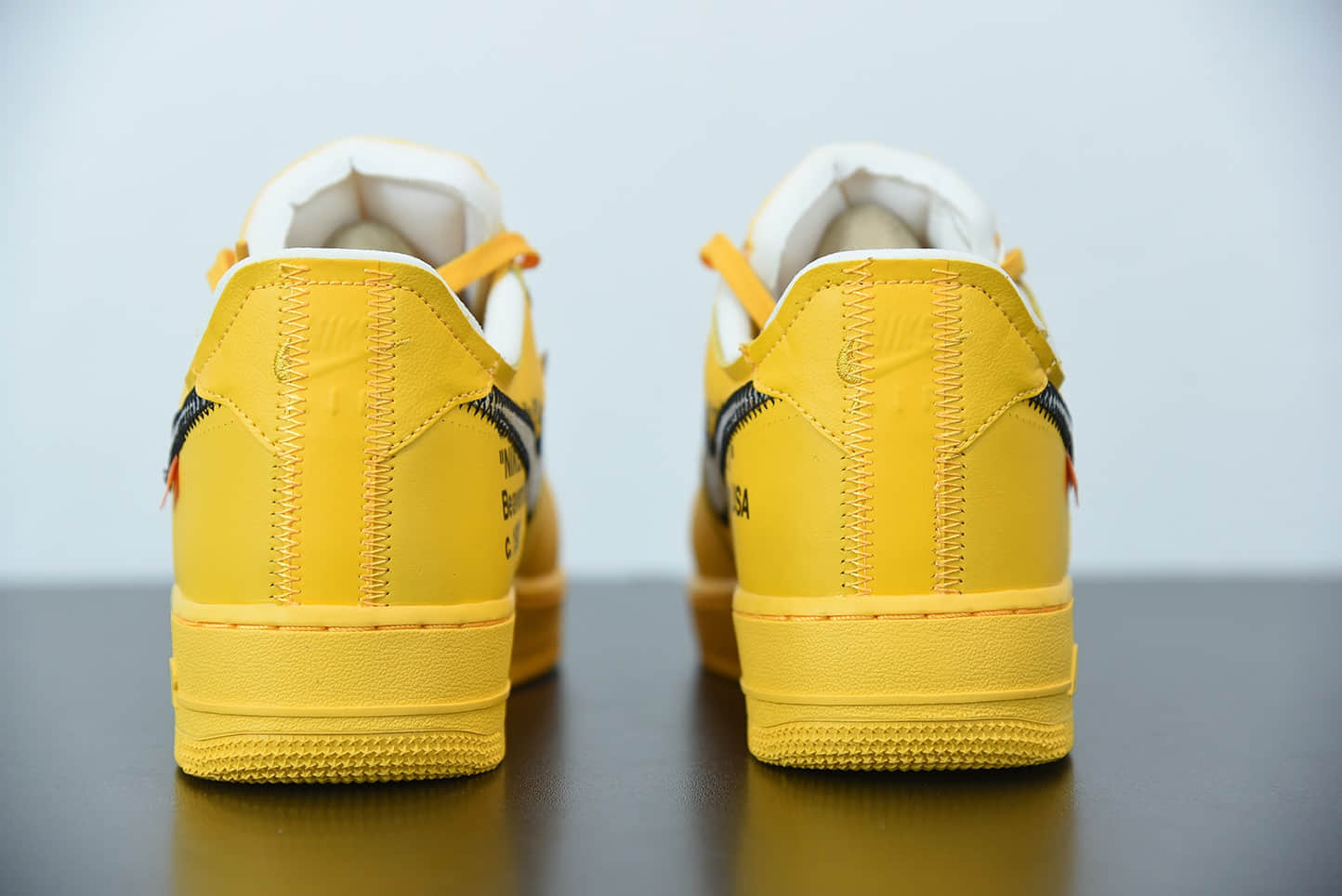 耐克Off-White™ x Nike Air Force 1 Low’07University GoldMetallic Silver艺术馆黄色空军一号经典低帮百搭休闲运动板鞋纯原版本 货号：DD1876-700