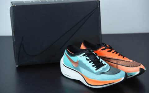 耐克 Nike Zoom X Vaporfly Next% 马拉松蓝橙鸳鸯半透明网纱疾速跑鞋纯原版本 货号：CD4553-300