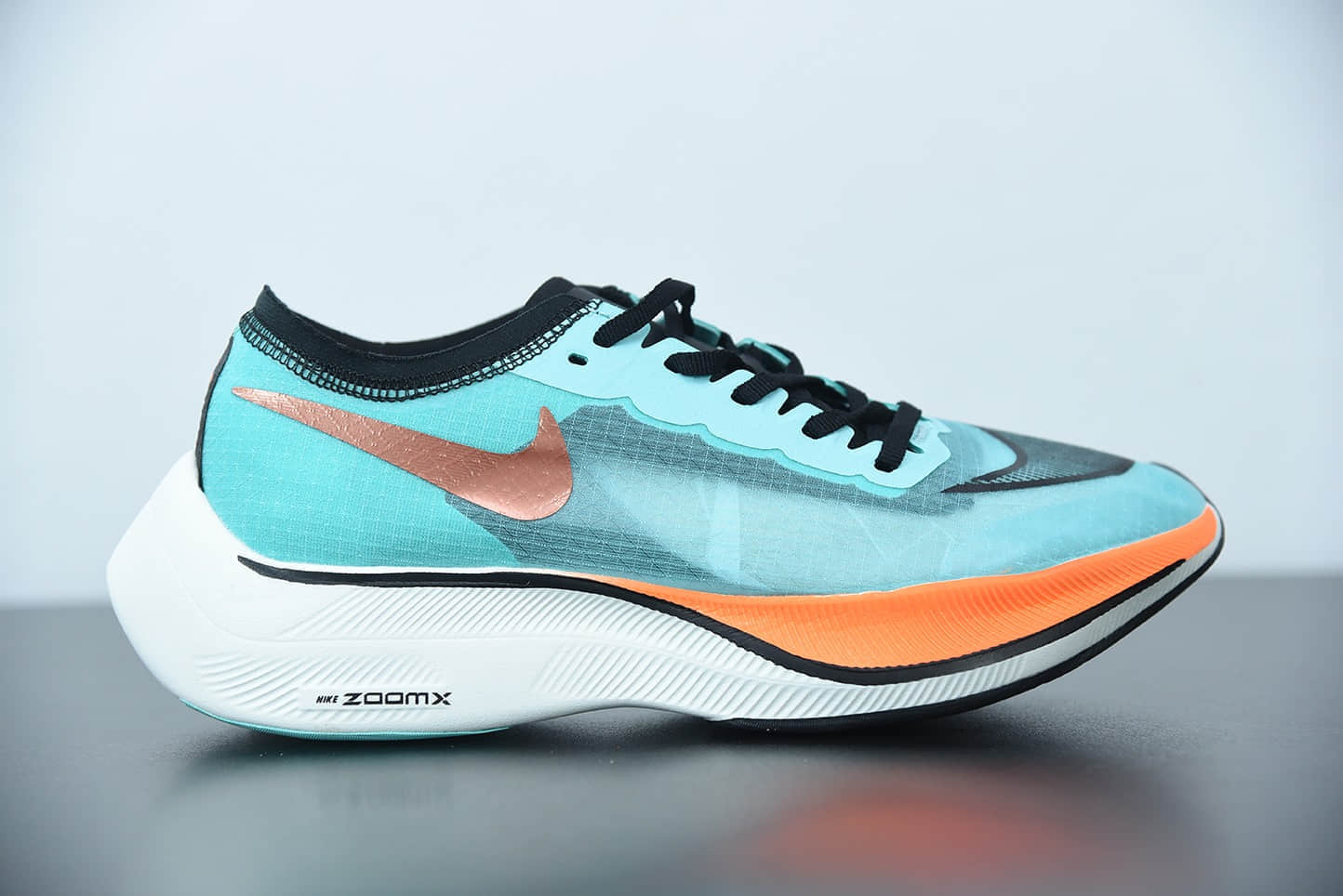 耐克 Nike Zoom X Vaporfly Next% 马拉松蓝橙鸳鸯半透明网纱疾速跑鞋纯原版本 货号：CD4553-300