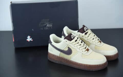 耐克 Nike Air Force 1´07Coffee 咖啡浅棕空军一号经典低帮百搭休闲运动板鞋纯原版本 货号：DD5227-234