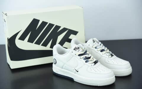 耐克 Nike Air Force 1 Low '07 “米黑白”布鲁克林篮网城市限定低帮空军一号休闲板鞋纯原版本 货号：CT1989-107