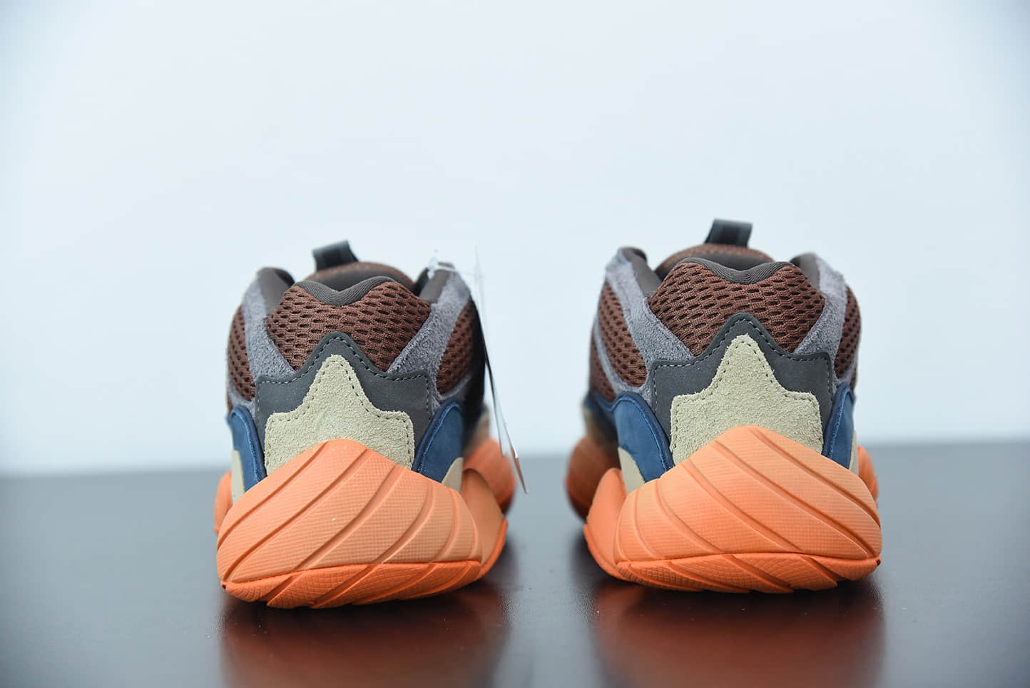 阿迪达斯KANYE WEST x adidas Yeezy 500Enflame海军蓝暴力橙复古老爹风厚底休闲运动慢跑鞋纯原版本 货号：GZ5541