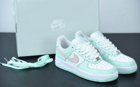 耐克 Nike Air Force 1 '07 蒂芙尼白绿空军一号低帮休闲板鞋纯原版本 货号：AA1726-111