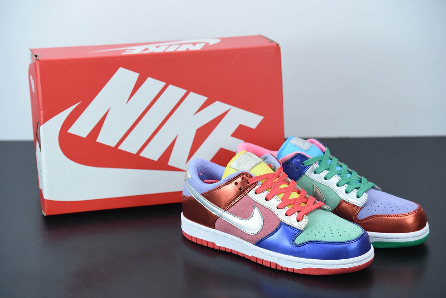 耐克Nike Dunk Low Sunset PulseSB彩蛋鸳鸯多彩拼色扣碎篮板时尚休闲板鞋纯原版本 货号：DN0855-600