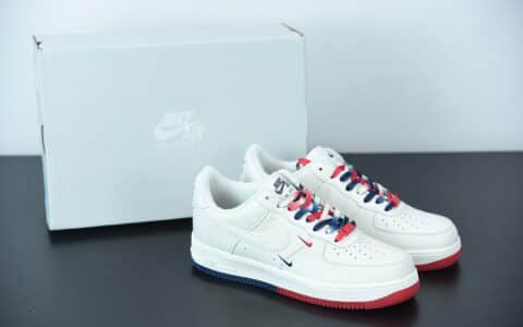 耐克 Nike Air Force 1 Low '07 米红蓝‘’洛杉矶快船‘’城市限定低帮空军一号休闲板鞋纯原版本 货号：CT1989-102