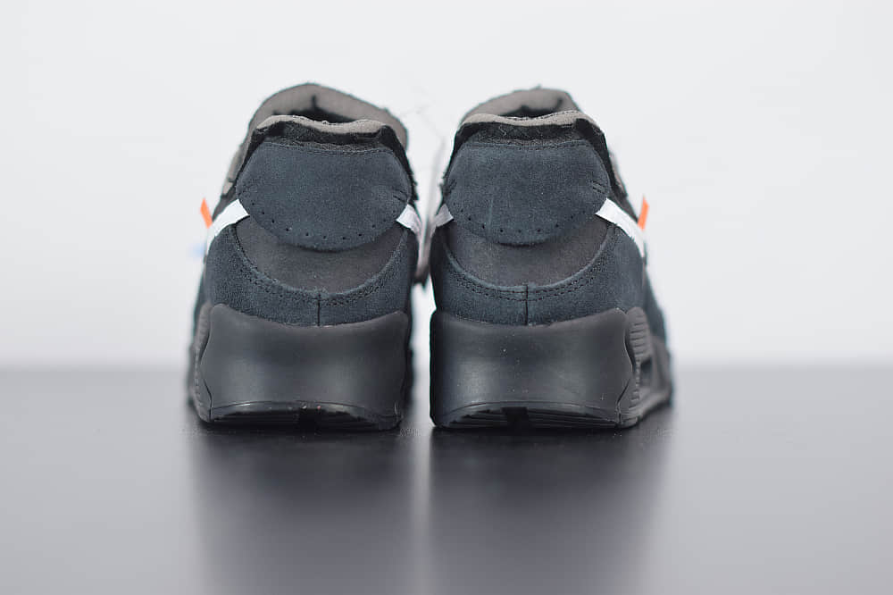耐克 Nike Off -White x Nike Air Max 90黑色 OW 耐克联名款限量经典气垫跑鞋纯原版本 货号：AA7293-001
