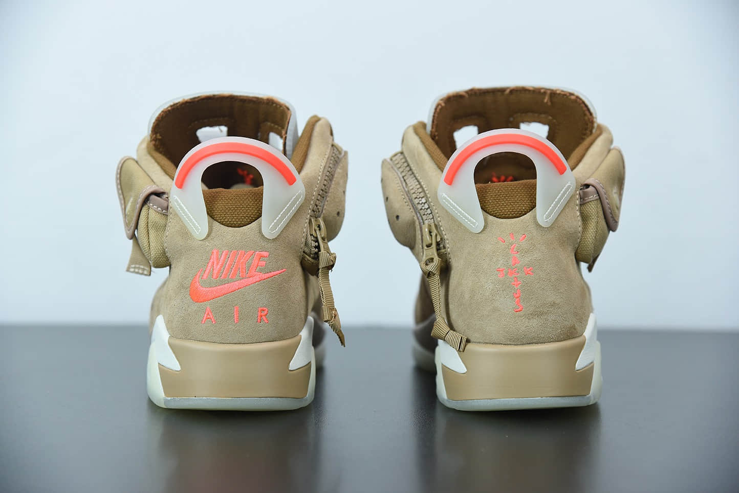 乔丹Travis Scott Air Jordan 6  British Khaki  小麦色口袋TS联名款高帮篮球鞋纯原版本 货号：DH0690-200