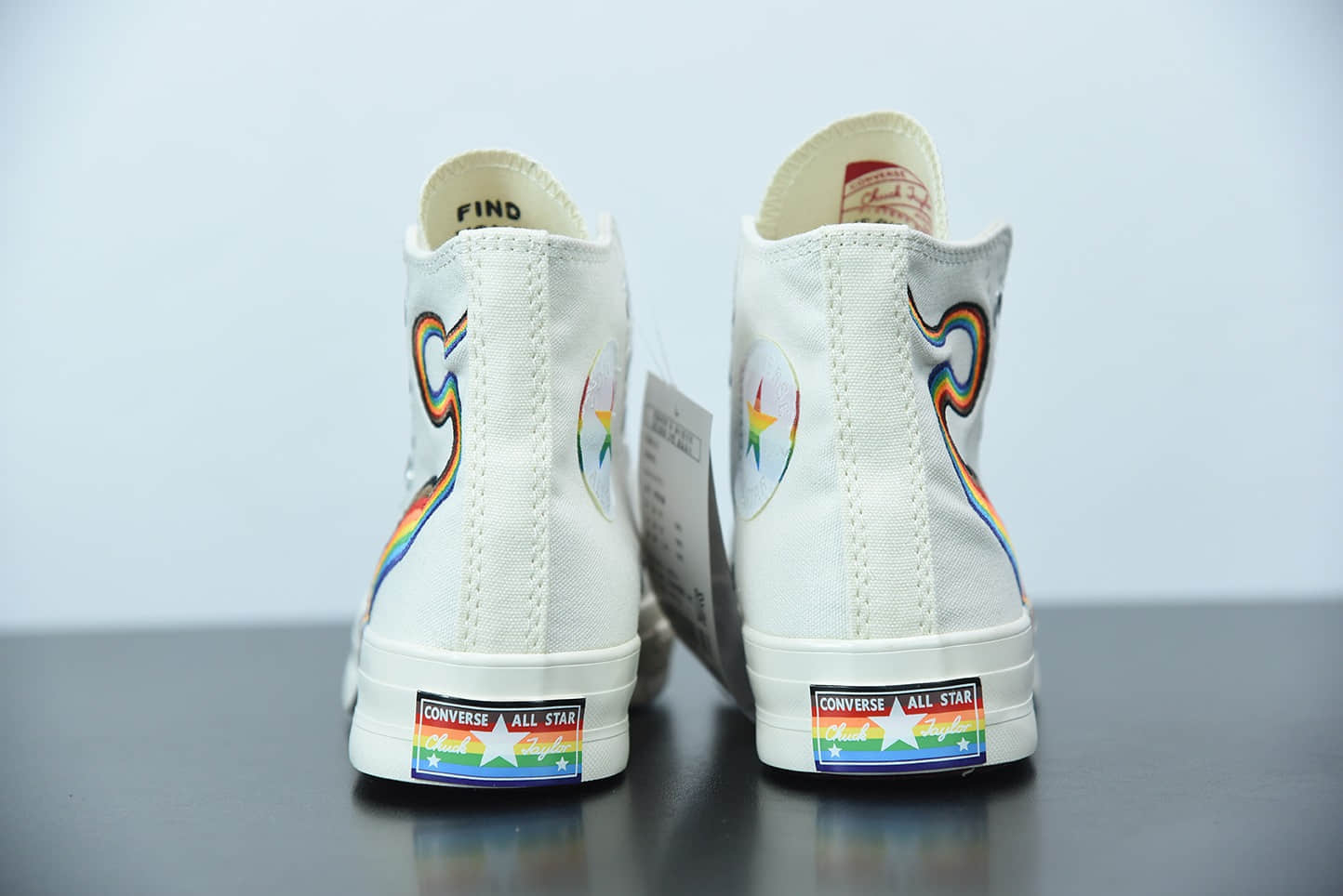匡威Converse Pride Chuck 70 彩虹色高帮时尚百搭帆布鞋纯原版本 货号：170821C
