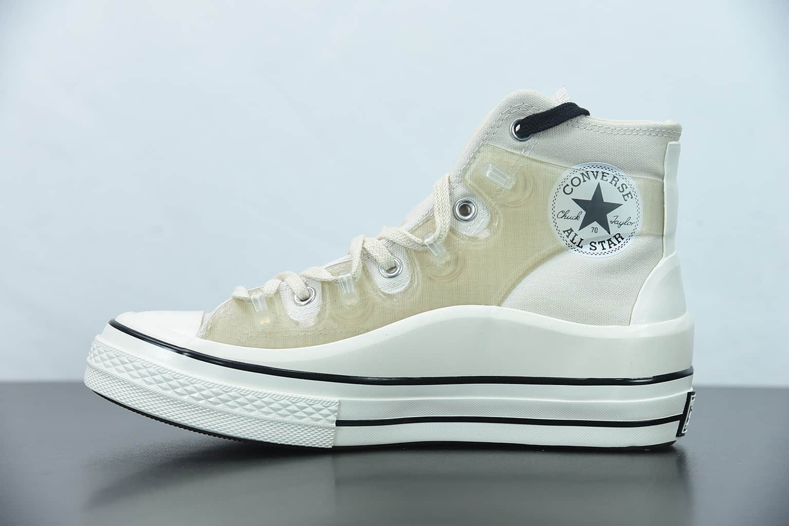 匡威Kim Jones x Converse Chuck Taylor All Star 1970s 重磅联名米白色高帮帆布鞋纯原版本 货号：171258c