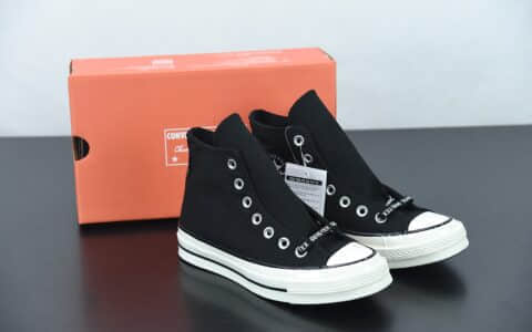 匡威 Converse Chuck 1970s GORE-TEX Canvas High Top 户外机能风黑色高帮板鞋纯原版本 货号：163343C