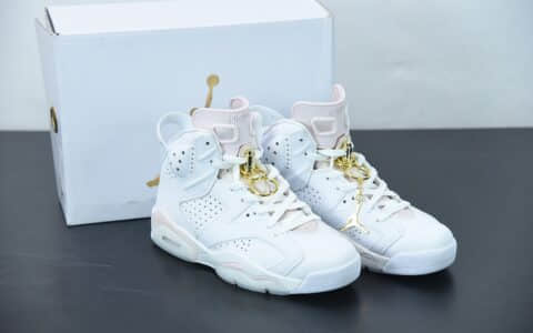 乔丹Air Jordan AJ6 WMNS “Gold Hoops”金粉高帮篮球鞋纯原版本 货号：DH9696-100