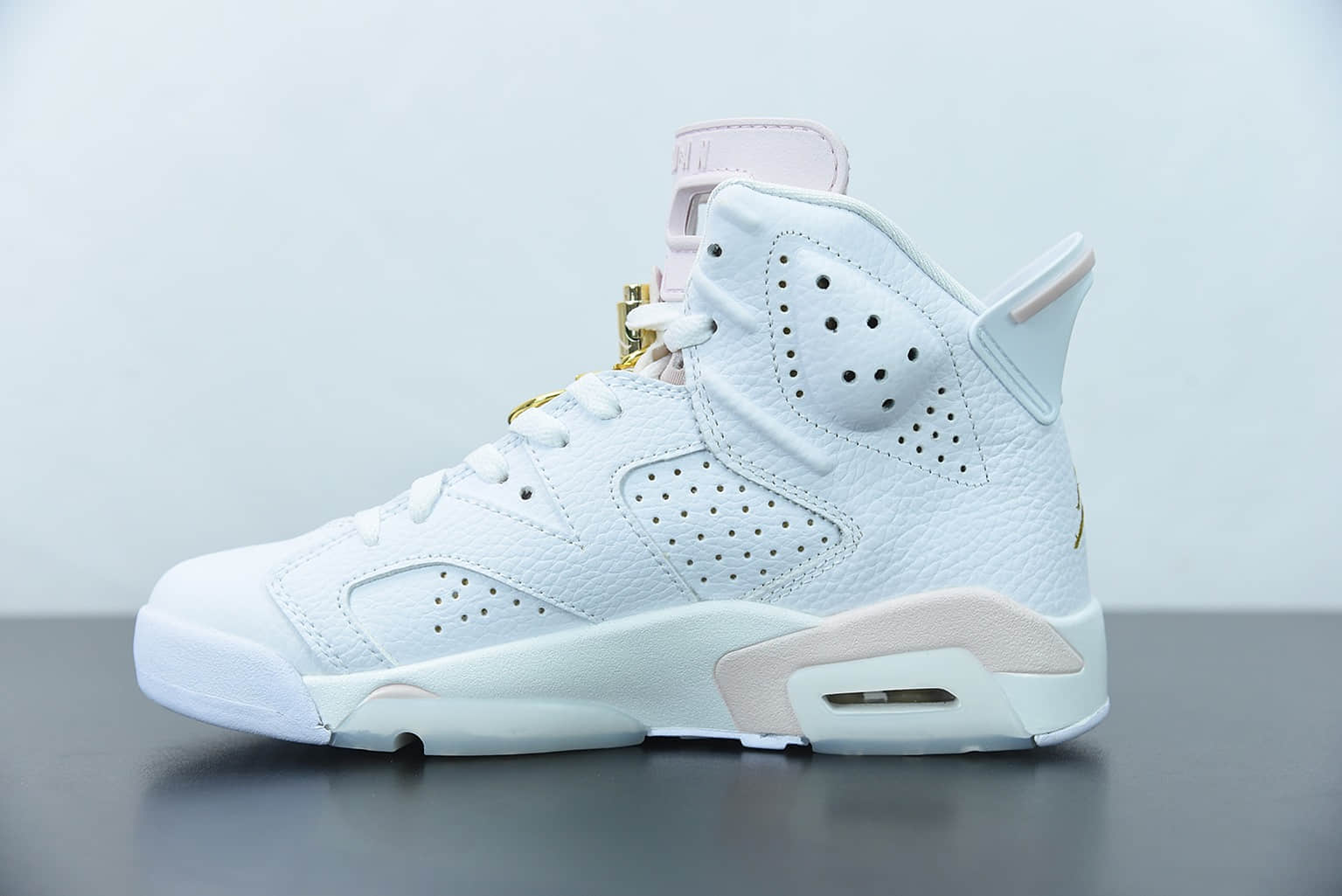 乔丹Air Jordan AJ6 WMNS “Gold Hoops”金粉高帮篮球鞋纯原版本 货号：DH9696-100