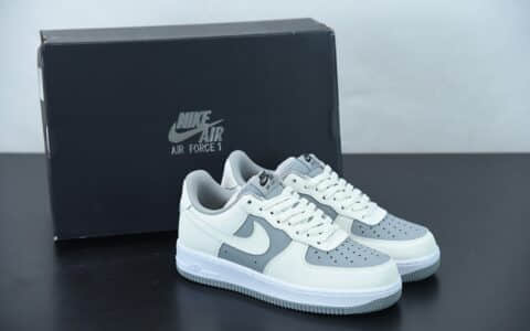 耐克Nike Air Force 1 Low '07 “米灰拼接”低帮空军一号休闲板鞋纯原版本 货号：BV6088-301