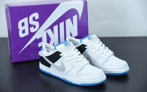 耐克 Nike SB Dunk Low  Laser Blue  白黑蓝低帮运动休闲板鞋纯原版本 货号：BQ6817-101