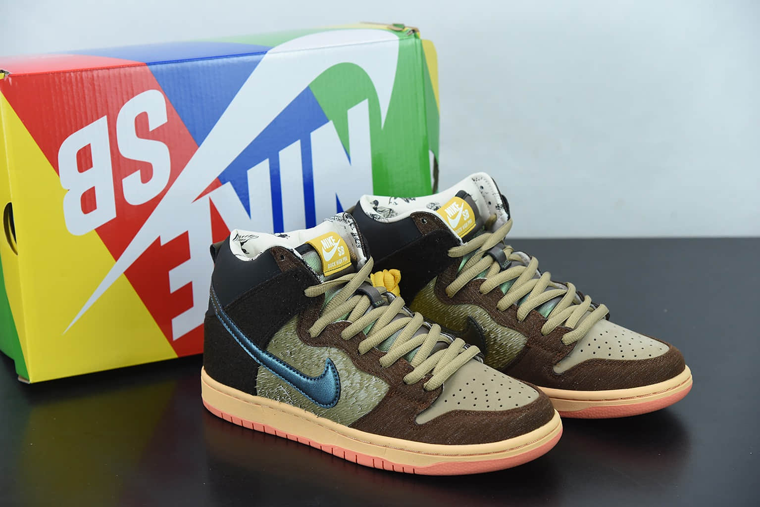 耐克 Nike Concepts x NK SB Dunk High  Mallard  烤鸭 高帮运动休闲板鞋纯原版本 货号：DC6887-200