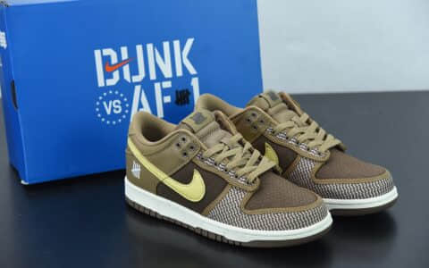 耐克 Nike Undefeated x NK Dunk Low  Inside Out  五道杠棕黄不败联名低帮运动休闲板鞋纯原版本 货号：DH3061-200