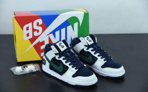 耐克 Nike Dunk High Sports Specialties 海军蓝 灯芯绒高帮休闲板鞋纯原版本 货号：DH0953-400