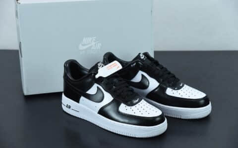 耐克 Nike Air Force 1 Low 黑白皮面拼接空军一号低帮运动休闲板鞋纯原版本 货号：AQ4134-100