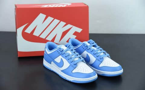 耐克 Nike Dunk Low“University Blue”白蓝色北卡白蓝扣篮系列低帮休闲运动滑板鞋纯原版本 货号：DD1391-102