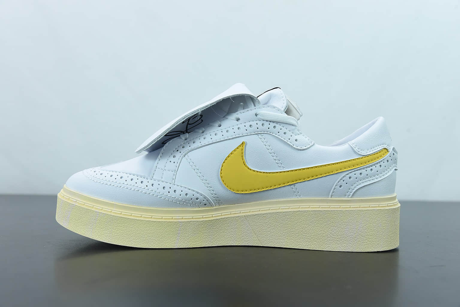 耐克Nike PEACEMINUSONE x Nk Kwondo 权志龙3.0全白四色钩小雏菊联名板鞋纯原版本 货号：DH2482-101