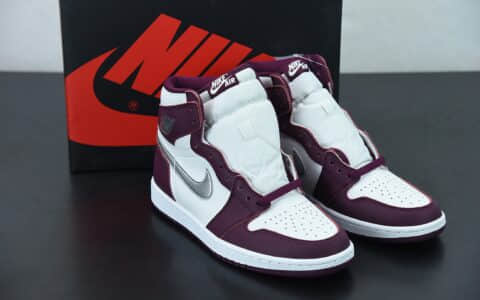 乔丹Air Jordan 1  Bordeaux  波尔多酒红高帮文化篮球鞋纯原版本 货号：555088-611