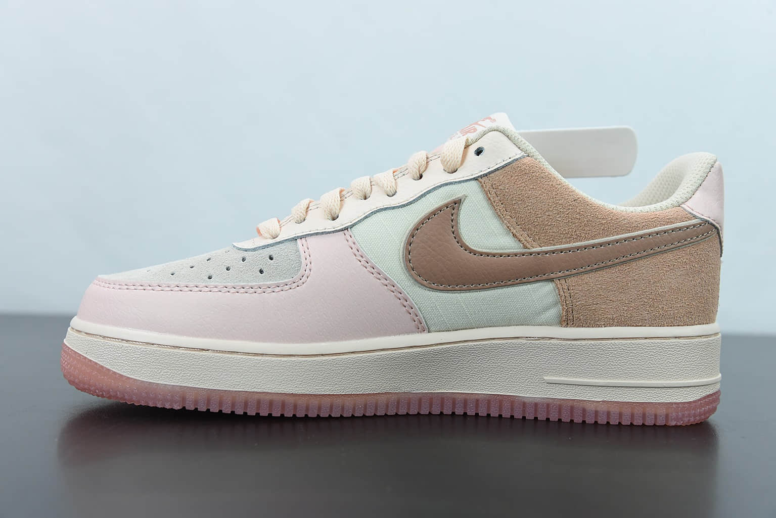 耐克Nike Air Force 1 Low 粉棕水晶底 空军一号低帮运动休闲板鞋纯原版本 货号：896185-603