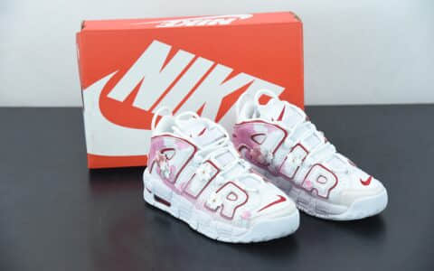 耐克 Nike Air More Uptempo'96 GSWhiteCherry blossoms皮蓬一代“白粉樱花花瓣文化篮球鞋纯原版本 货号：DJ5988-100
