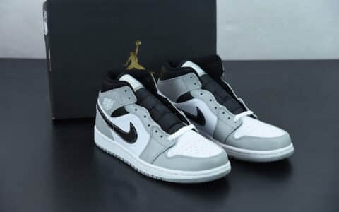 乔丹Air Jordan 1 Mid AJ1 冰蓝灰中邦休闲板鞋纯原版本 货号：554724-078