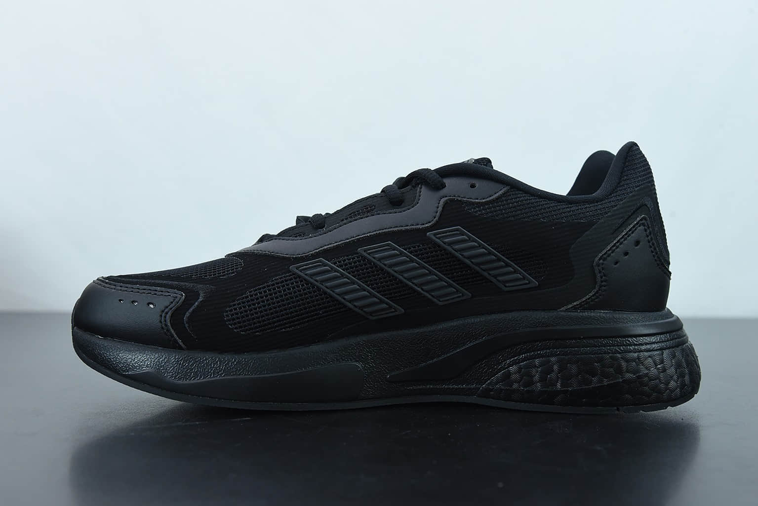 阿迪达斯Adidas Supernova M 网面黑色透气爆米花缓震跑鞋纯原版本 货号：GY0411